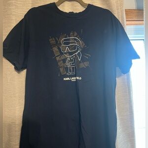 Karl Lagerfeld Men’s Navy Graphic T-Shirt